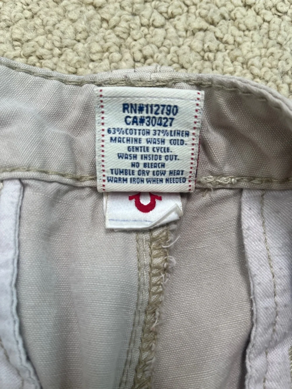 True Religion Rosie Khaki Chino Short Sz 31 - Picture 5 of 5